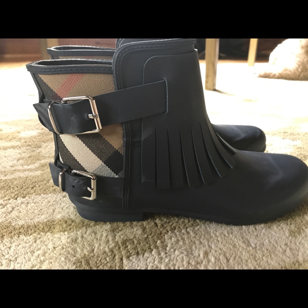 Burberry rain boots